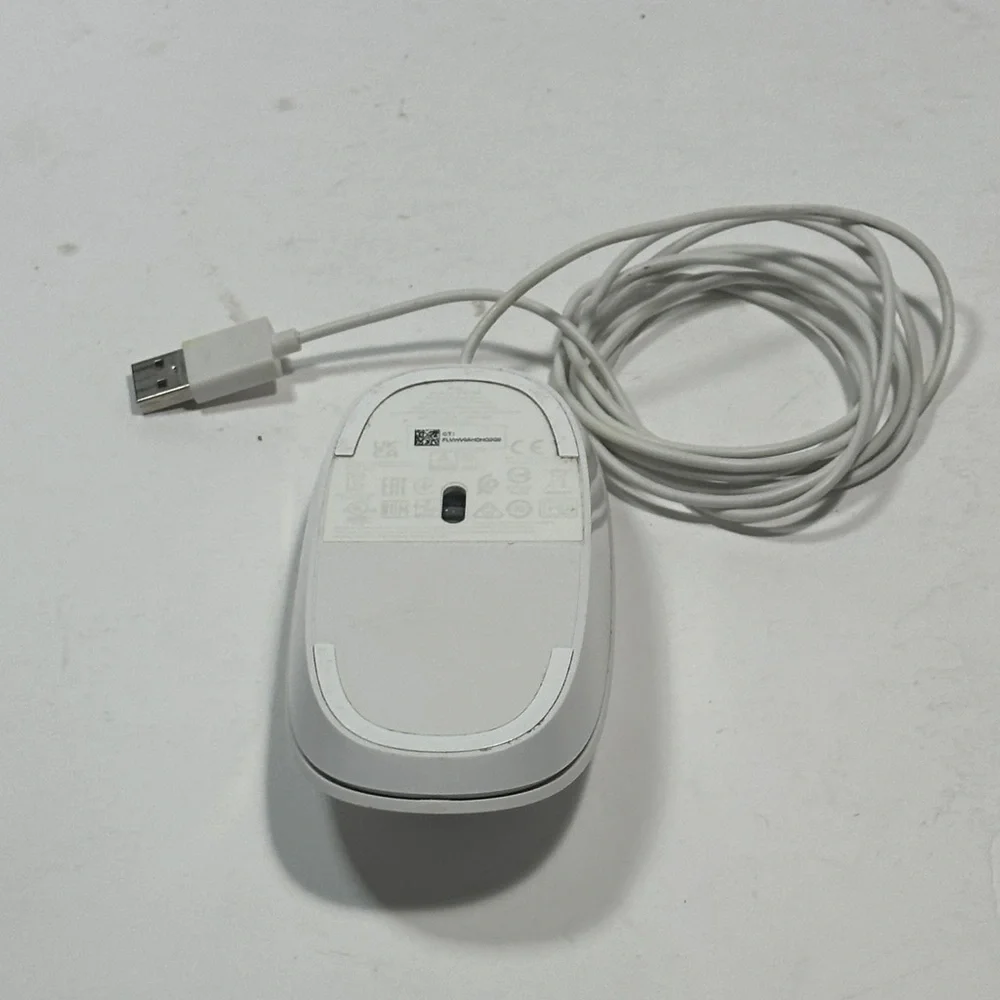 HP Sleek White USB Mouse